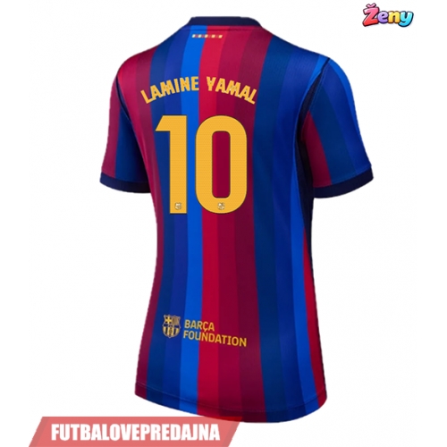 Lacne Ženy Futbalové dres Barcelona Lamine Yamal #10 2026-27 Krátky Rukáv - Domáci